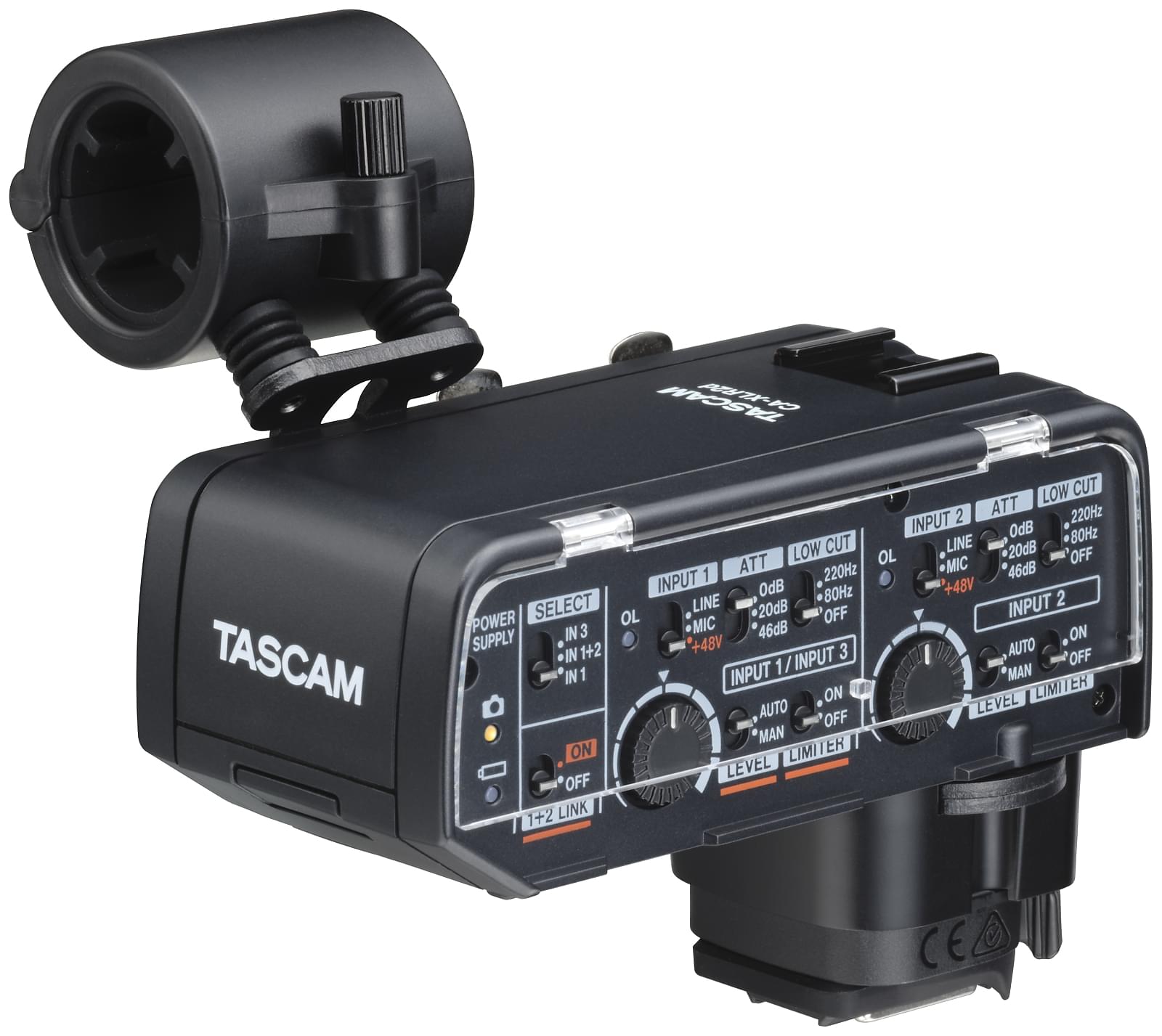 TASCAM CA-XLR2d-C - XLR-Mikrofonadapter f&#252;r spiegellose Kameras, Canon Kit