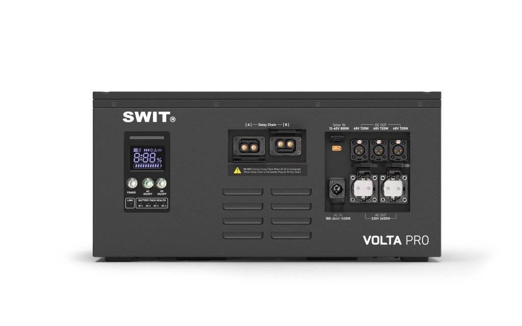 SWIT VOLTA PRO(2BP) | 4.5KWh IP54 max2400W@AC+800W@DC Professional Robust Cascadable Hot-swappable M