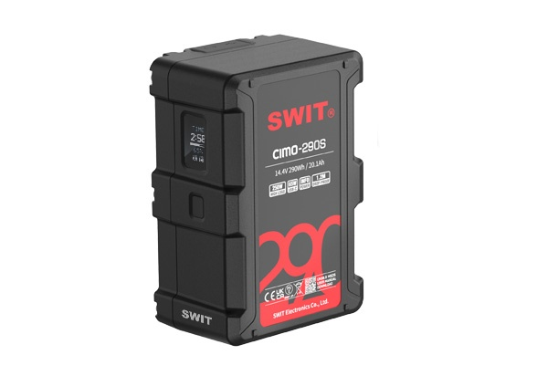 SWIT CIMO-290S | 290Wh 250W High Load V-Mount Battery with USB-C, OLED and powerful 2xD-taps, also i