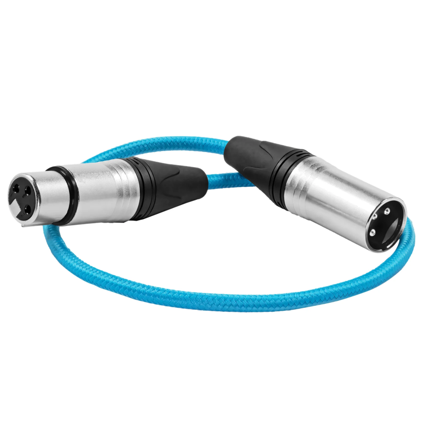 Kondor Blue 18&amp;quot; Male XLR to Female XLR Audio Cable for On-Camera Mics