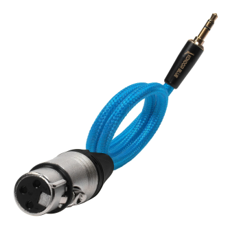 Kondor Blue 16&quot; Female XLR to 3.5mm Male Mini TRS Blue Braided