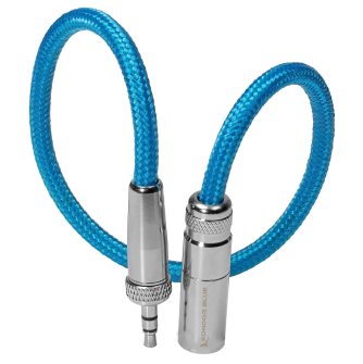 Kondor Blue 12&quot; Mini XLR to 3.5mm TRS Locking Screw Plug for Lavalier/Lapels (Kondor Blue)